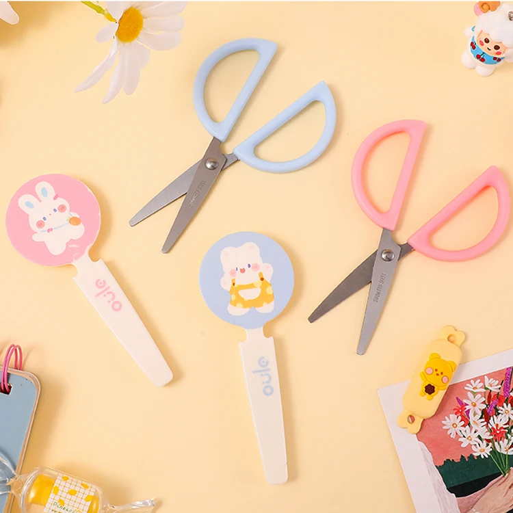 Миниатюрные канцелярские принадлежности с рисунком животных, поставщик ножниц для офиса с футляром для ножниц