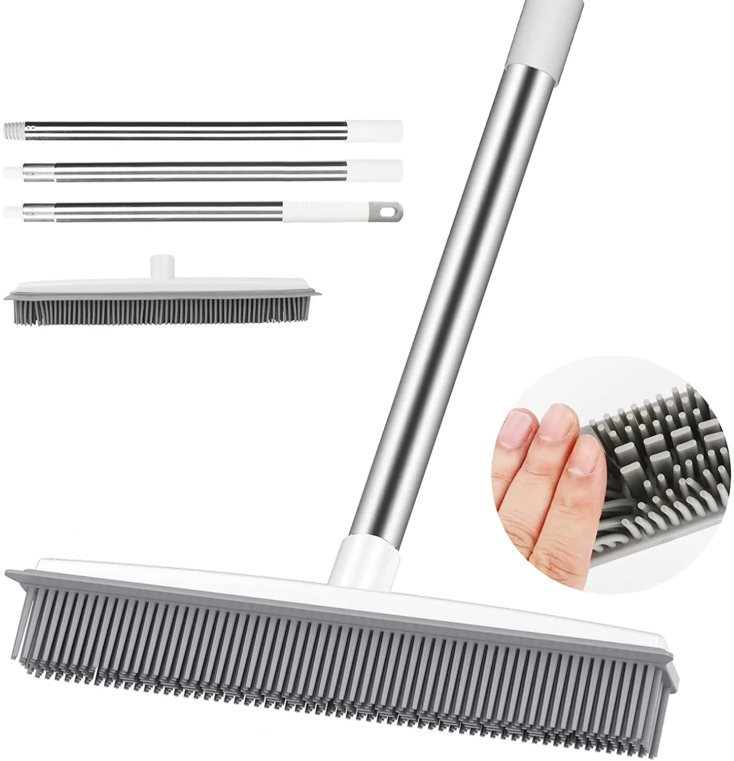 Pet Carpet Hair Removal Broom Dust Wash Mop Rubber Floor Brush Cleaning Pet Hair Removal Brush