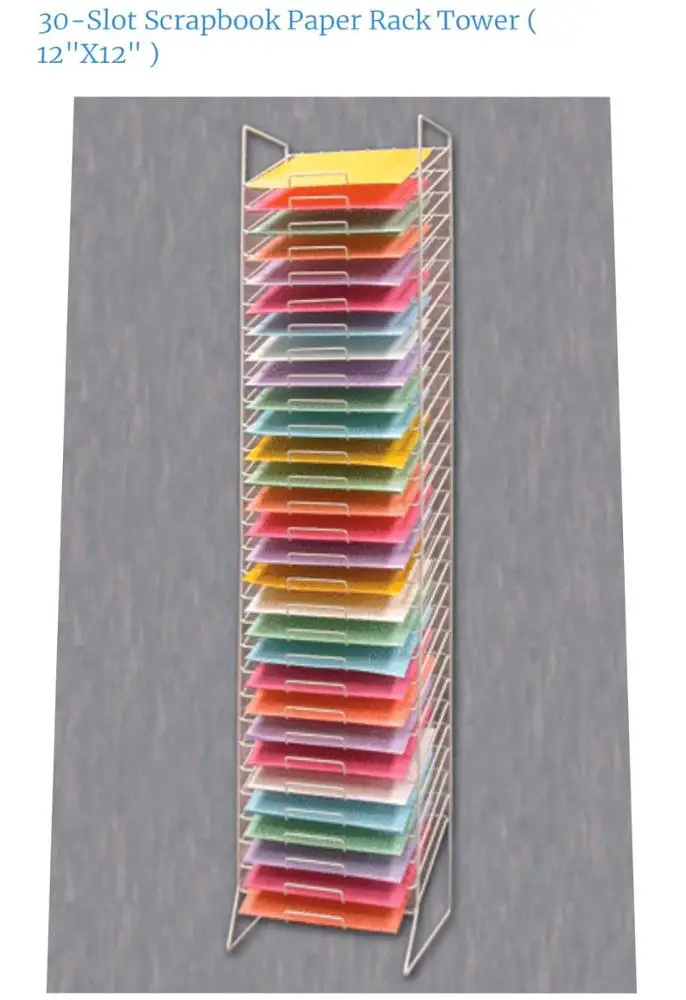 15 slot scrapbook paper light duty wire holder display stand