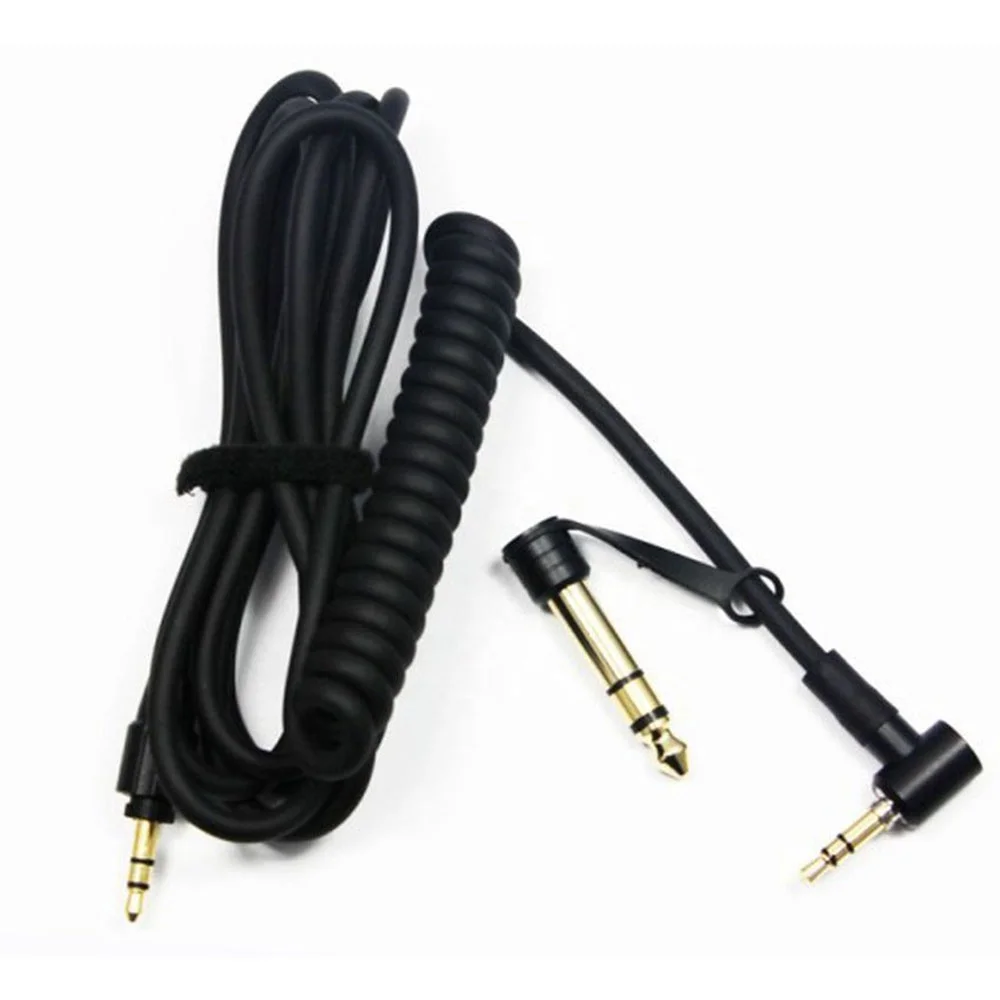 Spring Audio Cable 3.5mm to 3.5mm & 6.5mm Audio Aux Auxiliary Cable Cord Replacement For Solo Pro Headphone Extension Cable