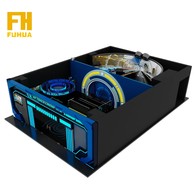 Virtual 180 Degree  Immersive Experience Huge  Curtain 3D Track  Cinema 9D Naked Eye Ring Screen  Orbital Cinema