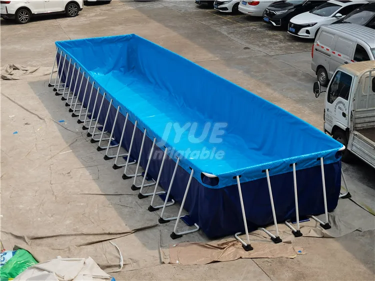 Guangzhou Factory Easy Set Up Metal Frame Pool Hard Plastic Above Ground Pool Steel Material Swimming Pool