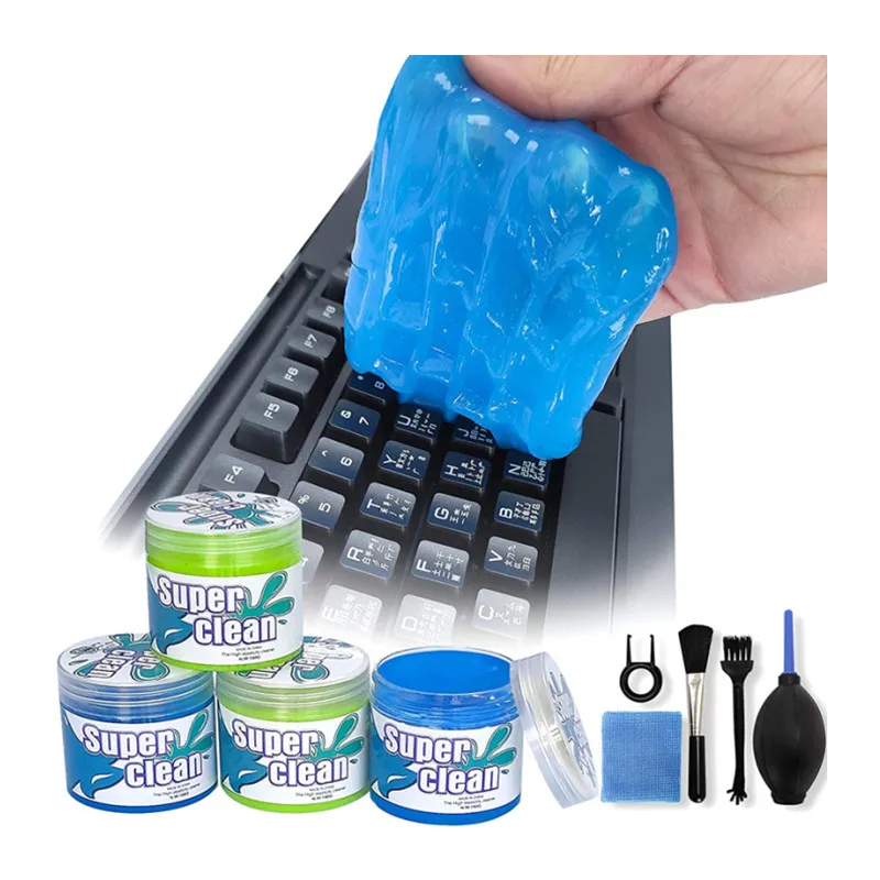 Dust Cleaning Gel for Keyboard Car Vent Printers Calculators Speakers, Cleaning Gel with 5 Keyboard Cleaning Kit