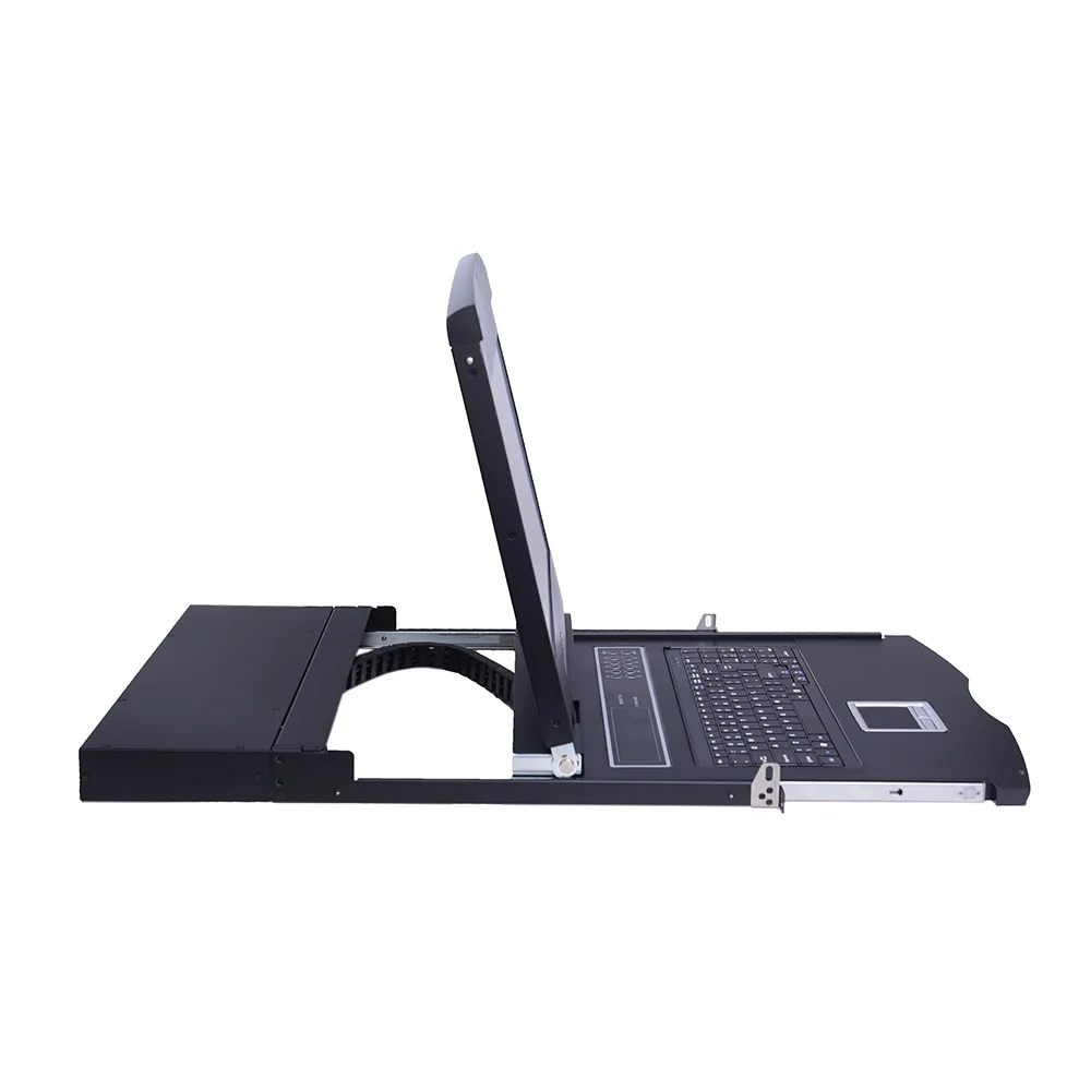 Metal Housing Portable 17 Inches Screen 4 Ports Singlerial LCD KVM Console Switch