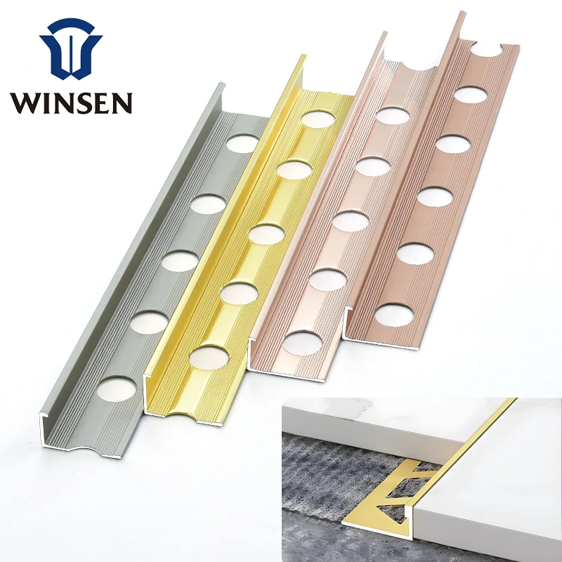 L Shape Tile Trim 90 Degree Angle Corner 8MM 10Mm 12Mm Customized Aluminium Tile Trim