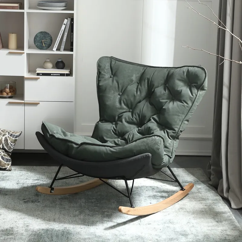 patio furniture adult cushion zero gravity metal frame footrest arm sofa relax wood base rocking recliner chair for living room