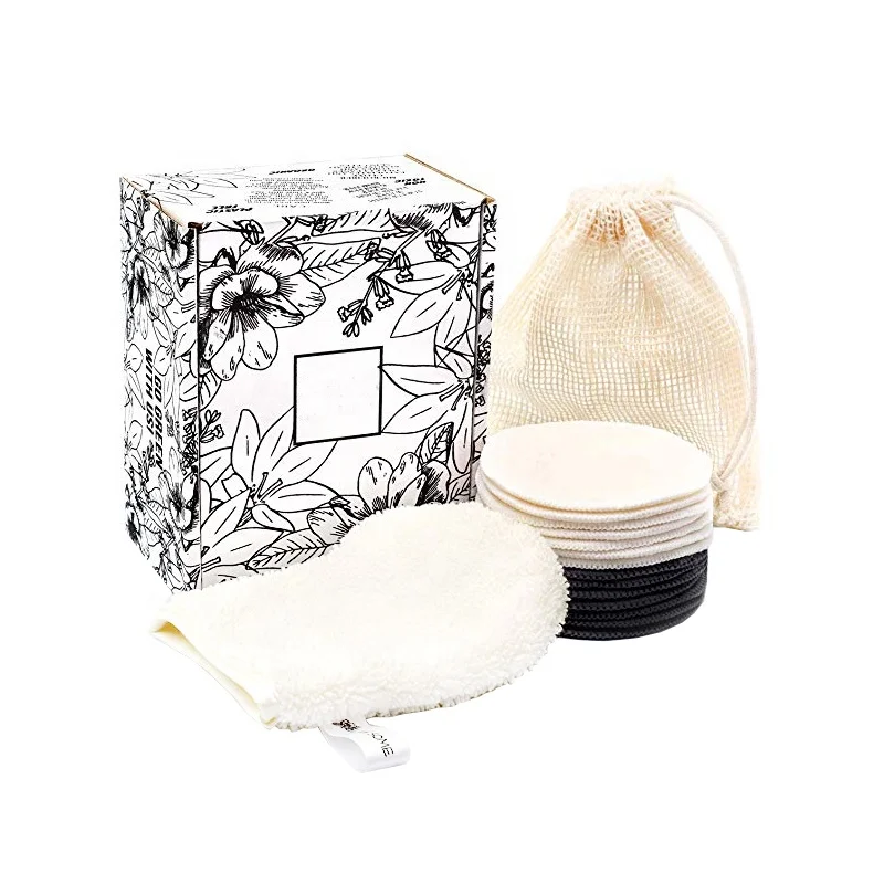 
100% Recyclable Material Zero Waste Cosmetics Brush Cleaner Reusable Bamboo Makeup Pads 