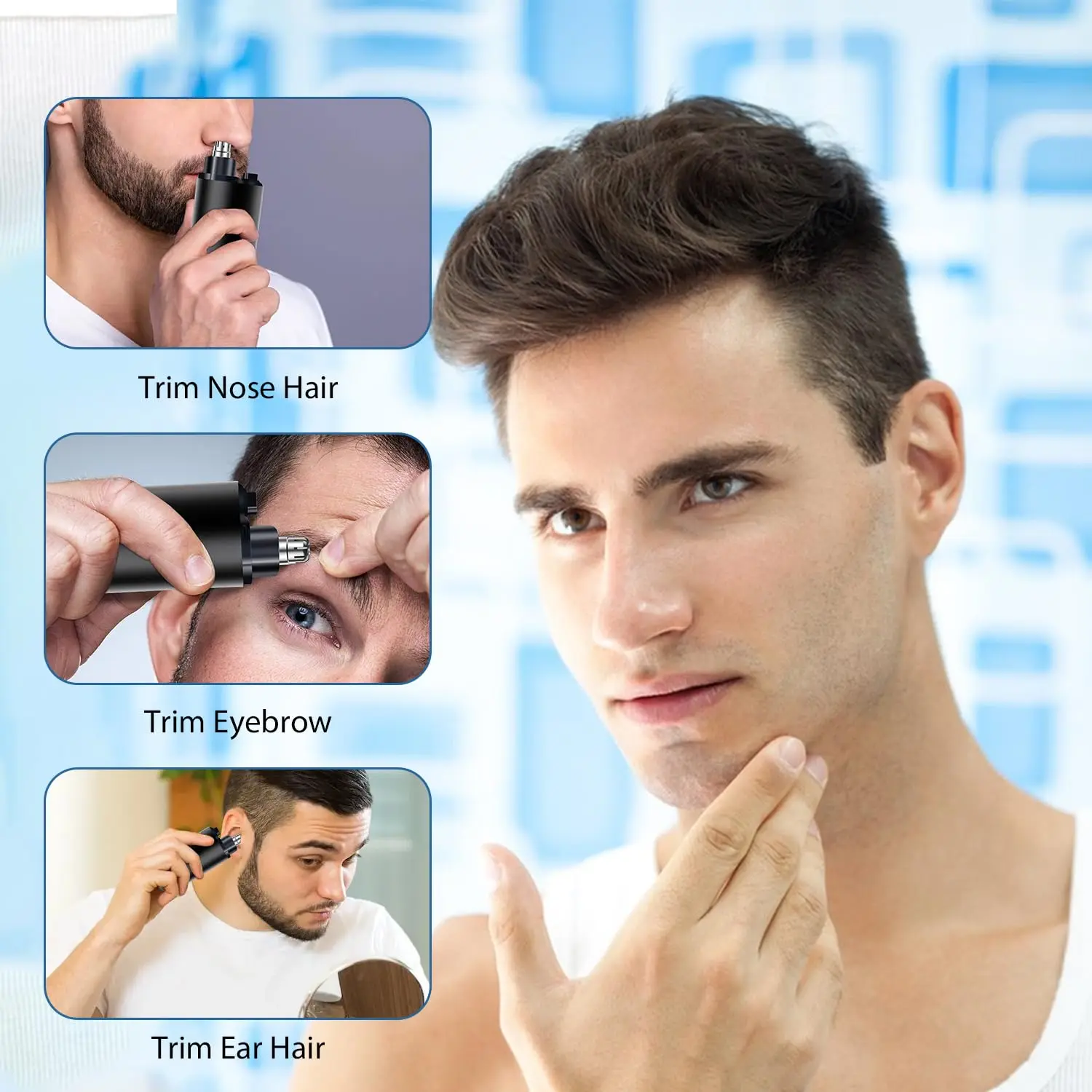 Practical Shaving Nose Trimmer Face Care Electric Shaving Nose Ear Trimmer Safety Face Care for Men Beard Cleaning Ear And Nose