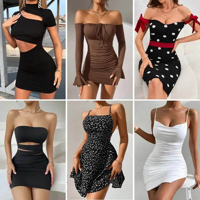 2024 factory directly wholesale the cheapest stock clothes, second-hand dresses, tops, fashion T-shirts, pants at will.