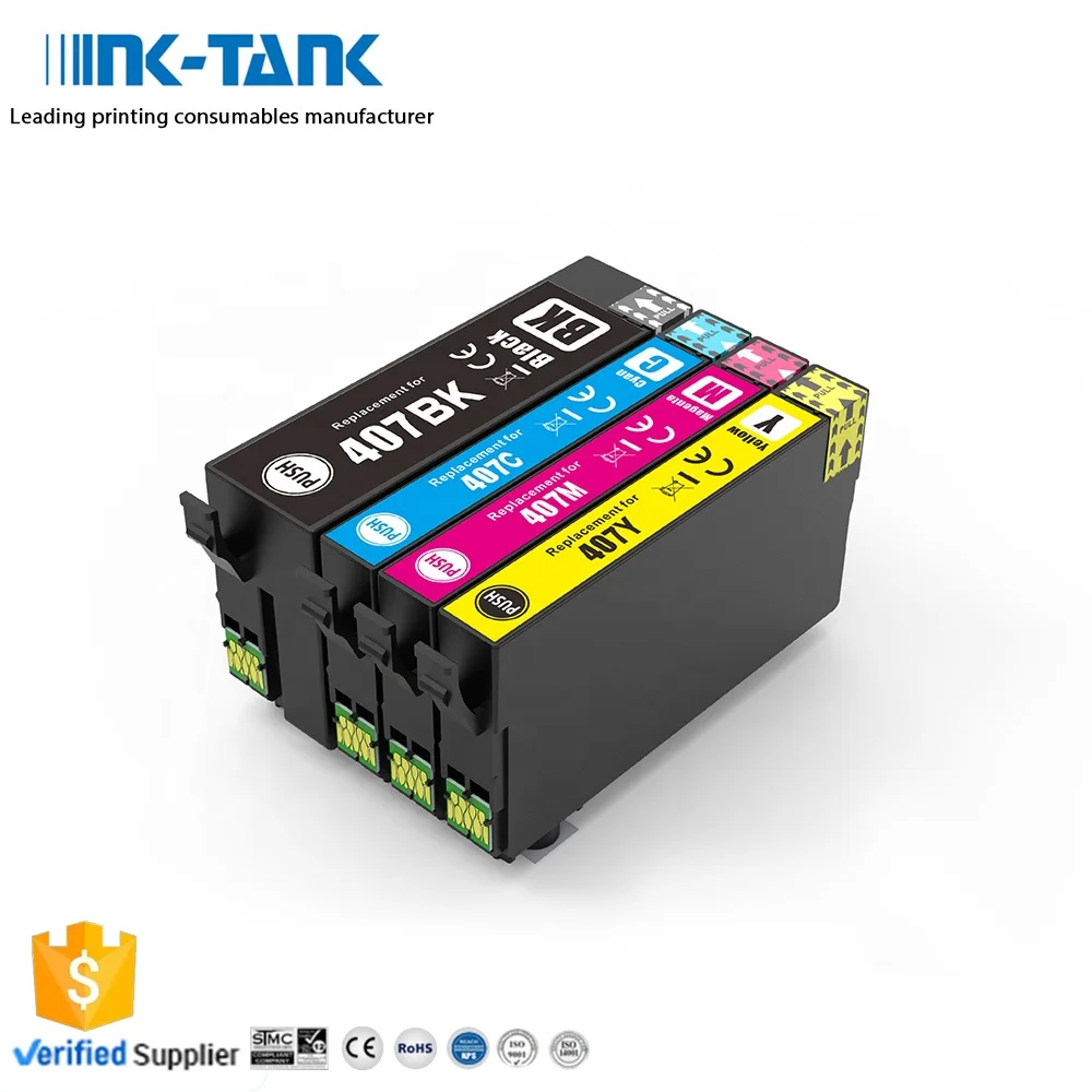 INK-TANK 407XL T407 T407XL 407 XL Премиум цвет совместимый чернильный картридж для принтера Epson рабочей силы WF-4745 принтер