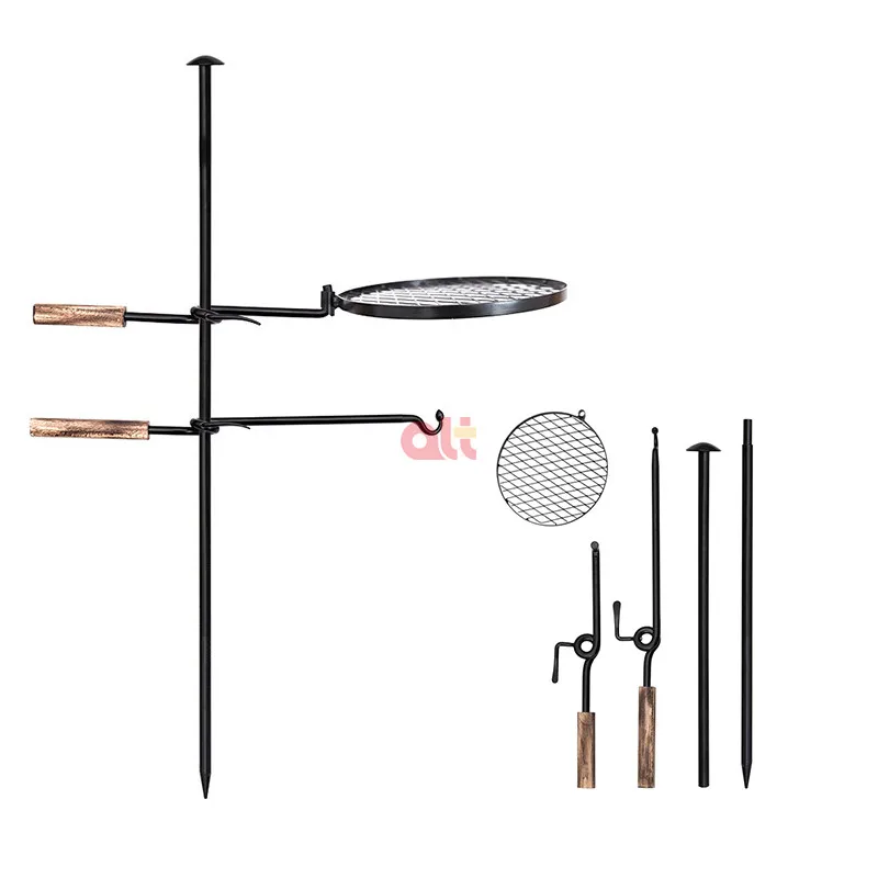 360 градусов Открытый Костер-гриль, качели для приготовления пищи, барбекю-гриль, Портативный Регулируемый инструмент для барбекю