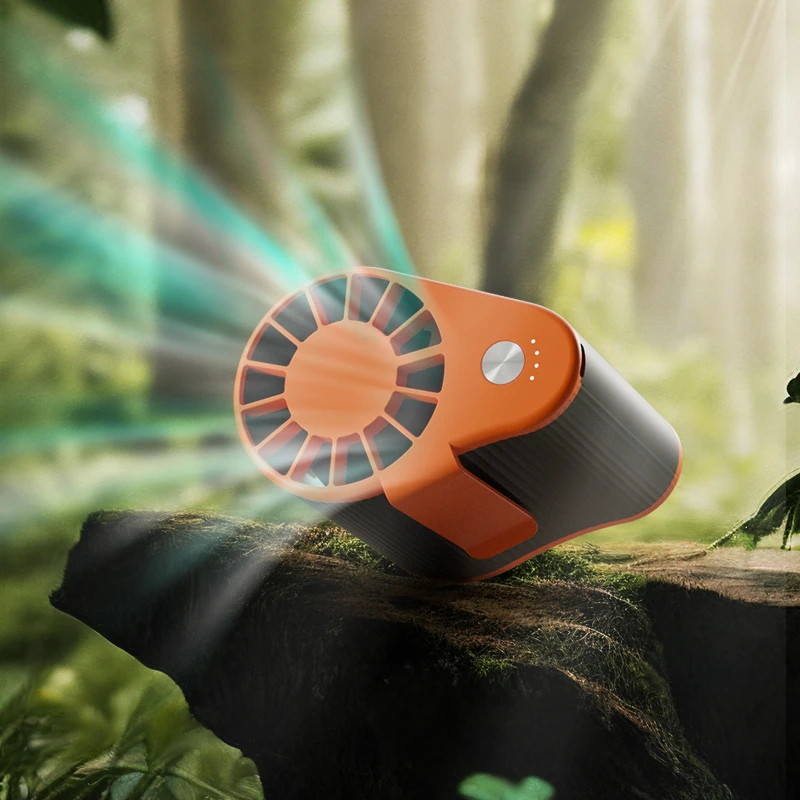 Portable Rechargeable Waist Mobile Fan with 4800mah Battery Power Mini Personal Hang Clip Fan for Worker Travel Outdoor Sports