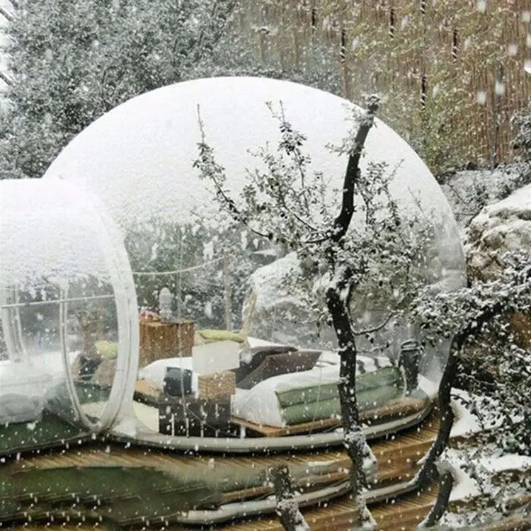 Outdoor Camping 360 Degree New Glamping Lodge Hotels Shelter Clear Inflatable Bubble Dome Tent Small Igloo House
