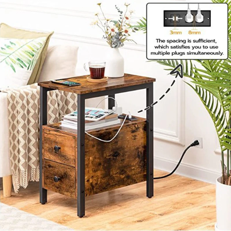 Высококачественный узкий стул, боковой стол, ночная подставка с ящиками