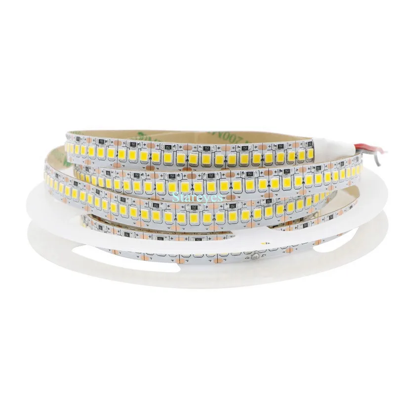 
Free shipping 100 Pcs LED Strip 5m SMD 2835 120 240 LED/m DC12V IP20 Non waterproof Flexible Ribbon String tape LED lamp light 