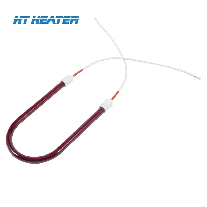 220v 2kw Industrial U type Ruby circular halogen far infrared heater lamp