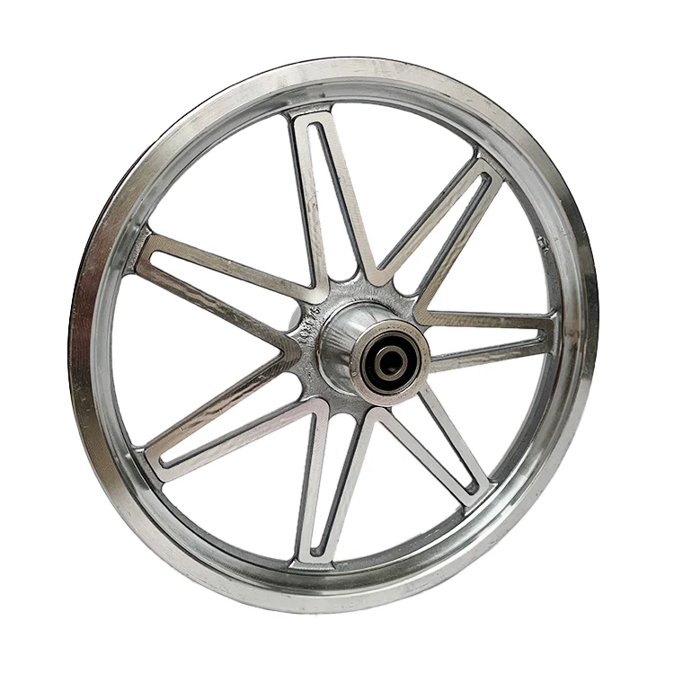 Silver disc brake aluminum wheels can be fitted with inner and outer tires or tubeless tires