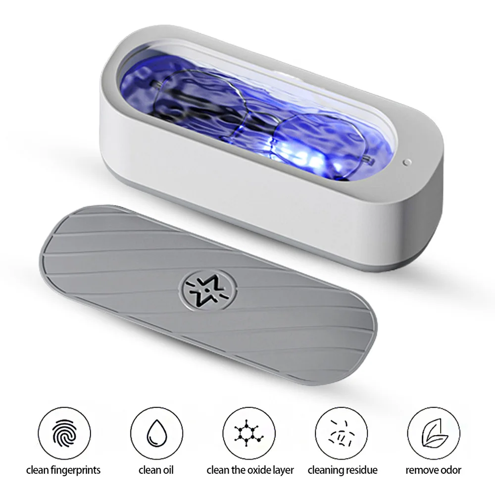 Ultrasonic Cleaning Machine USB Rechargeable High Frequency Vibration Wash Cleaner Jewelry & Glasses Braces Cleaner