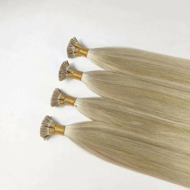 Оптовая продажа русские человеческие волосы Remy полная длина наконечник кератин предварительно заделка наращивание волос