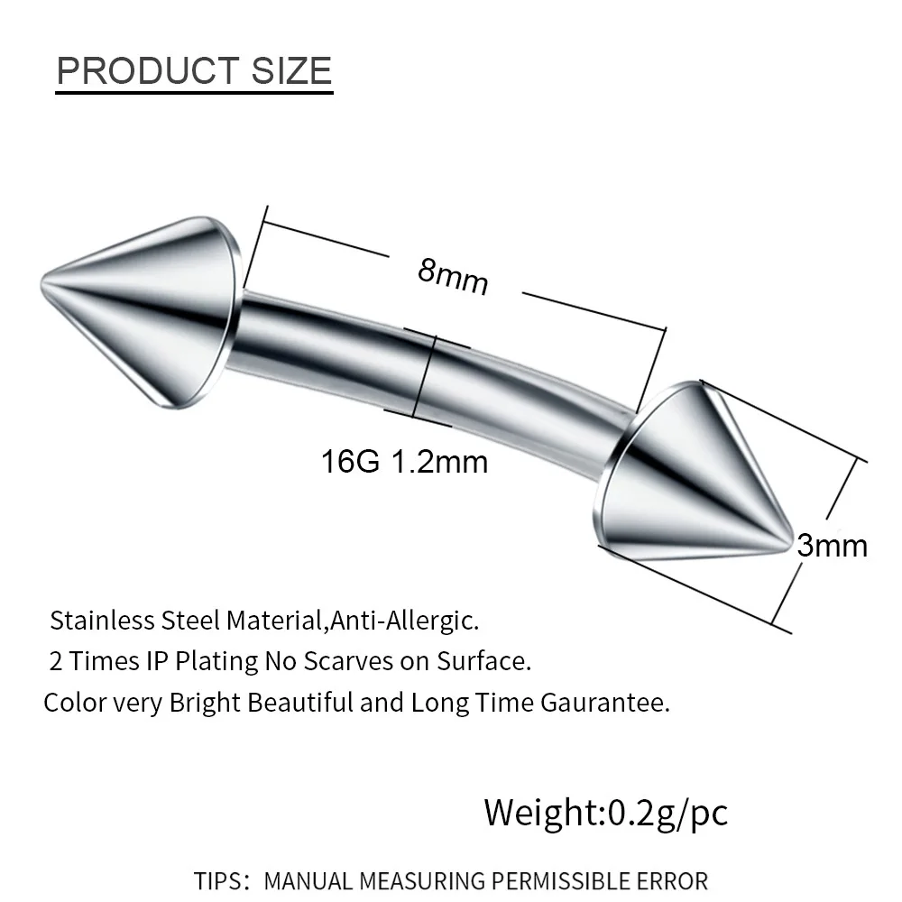 OEM 40Pcs/set Stainless Steel Ear Piercings Helix Eyebrow Lip Labret Rings Earring Tragus Barbell Piercings Body Jewelry