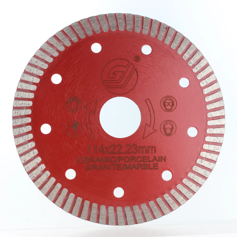 GJ Hot Sale 4.5 Inch 115mm Ultra-thin Turbo Diamond Saw Blade For Cutting Ceramic Tile Ceramic Granite Marble
