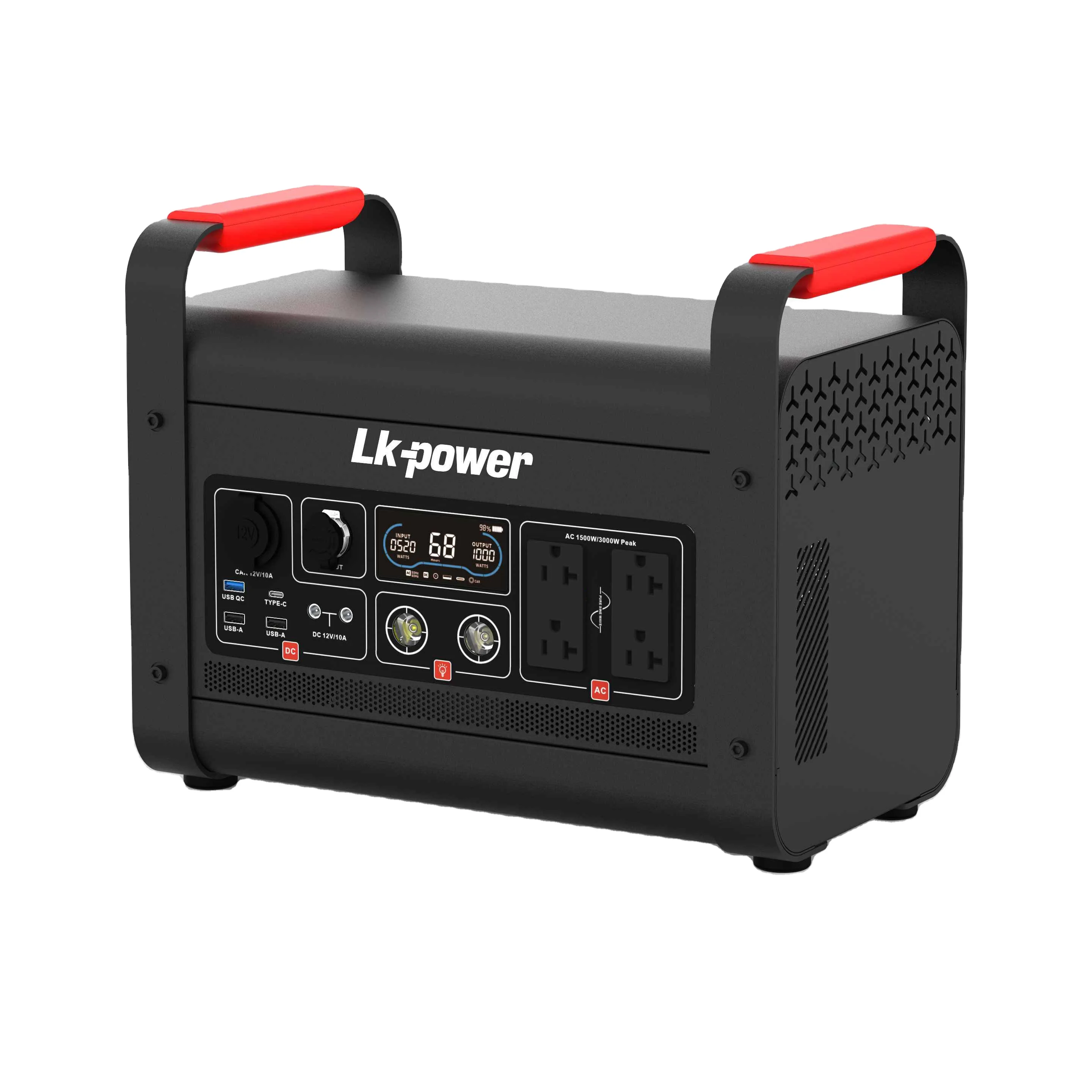 2000W Lithium Battery No Fuel Portable Solar Power Generator