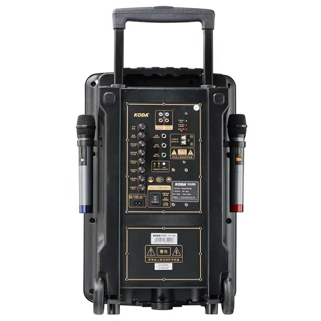 12 Inch Karaoke Speaker Wireless Woofer Speaker Mic Remote Control Color Led Outdoor Tws Party Trolley Speaker