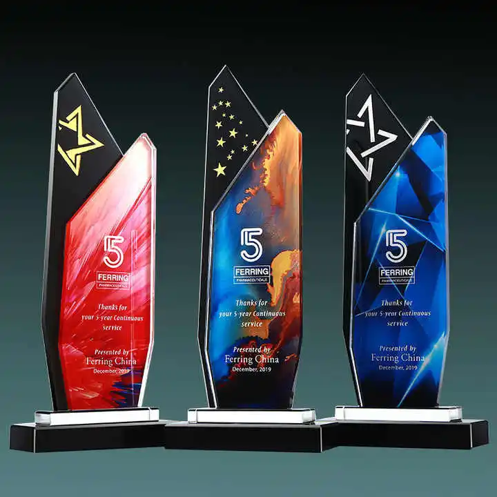 UV Printing Customized Champion Award Crystal Award Trophy