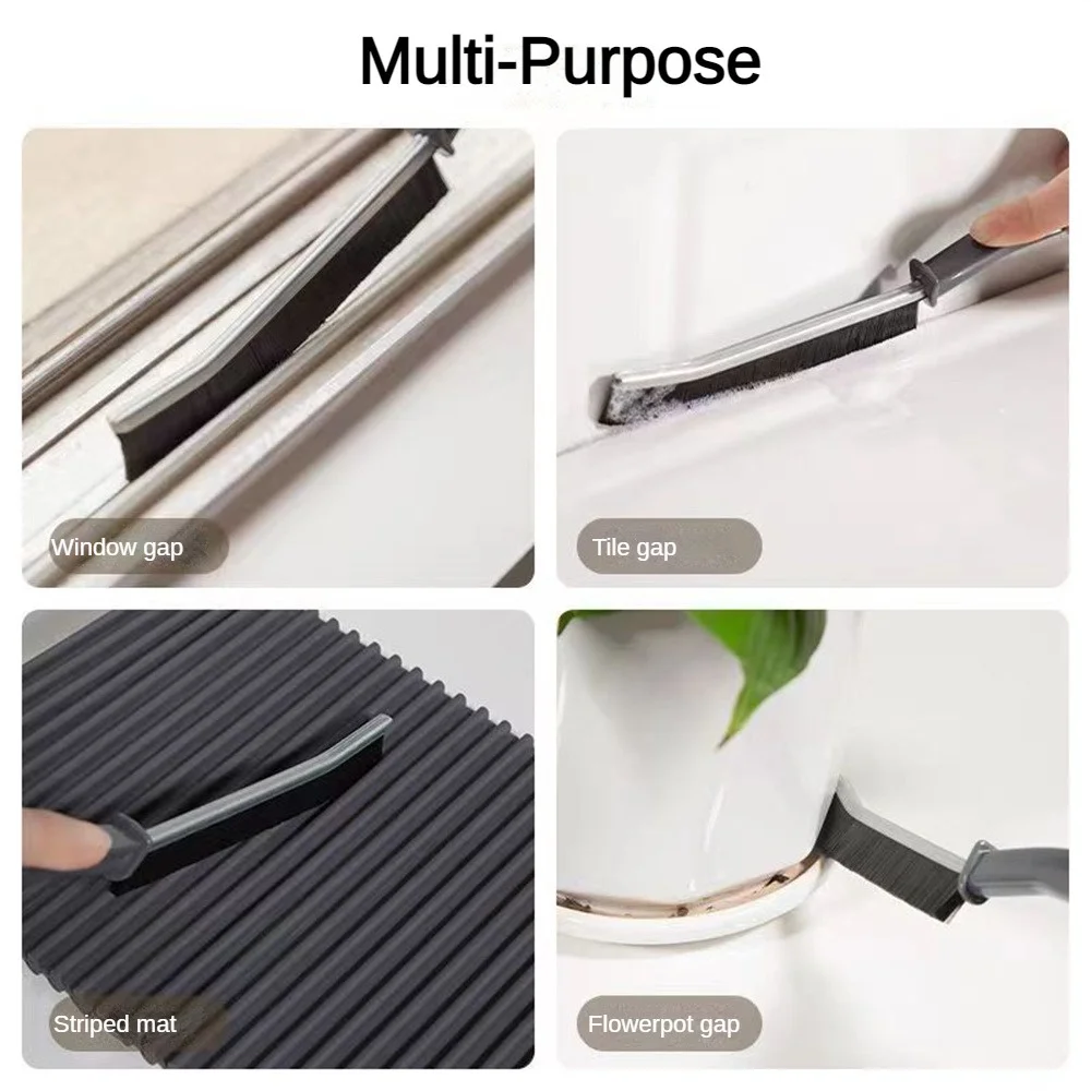 Kitchen Gadgets Household PET Cleaning Gap Scrub Brush Deep Tile Joints Stiff Angled Hard Bristle Crevice Cleaning Brush