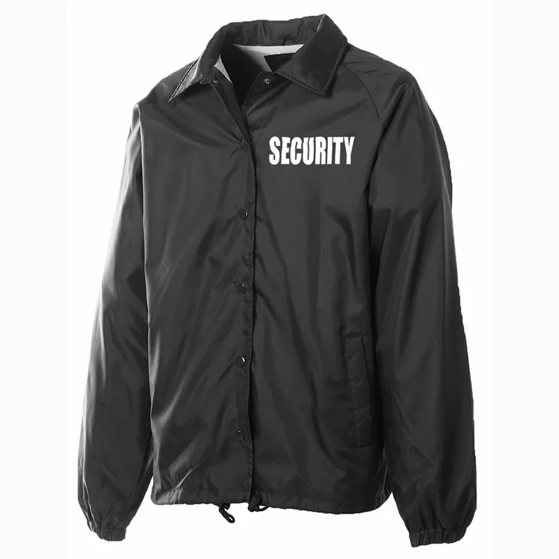 Wholesale Security Bomber Jacket Men Security Guard Jacket Nylon Windbreaker Jacket