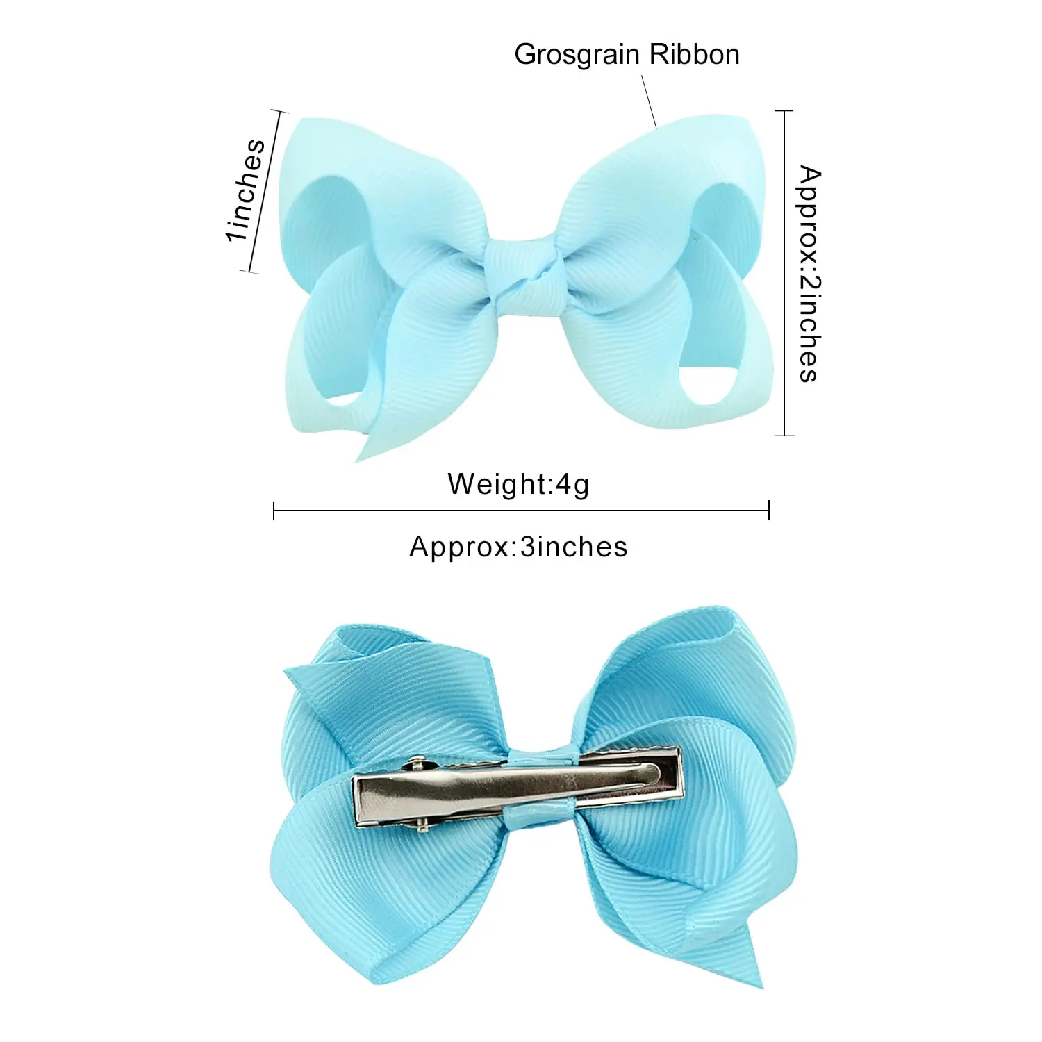 40PCS 3Inch Hair Bows for Girls Grosgrain Ribbon Toddler Hair Accessories with Alligator Clips for Toddlers Baby Girls Kids