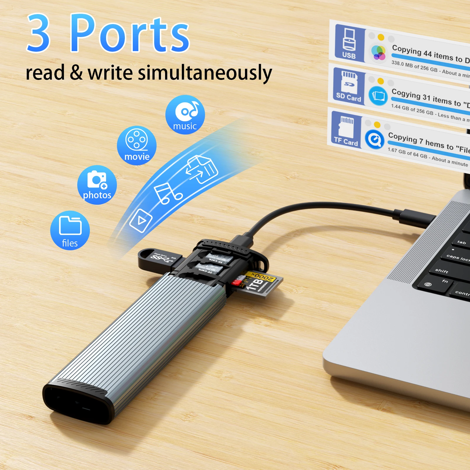 13-в-1 USB & Type-C интерфейсы внешний OTG считыватель карт памяти многофункциональный SD/TF 3 0 кард-ридер адаптер