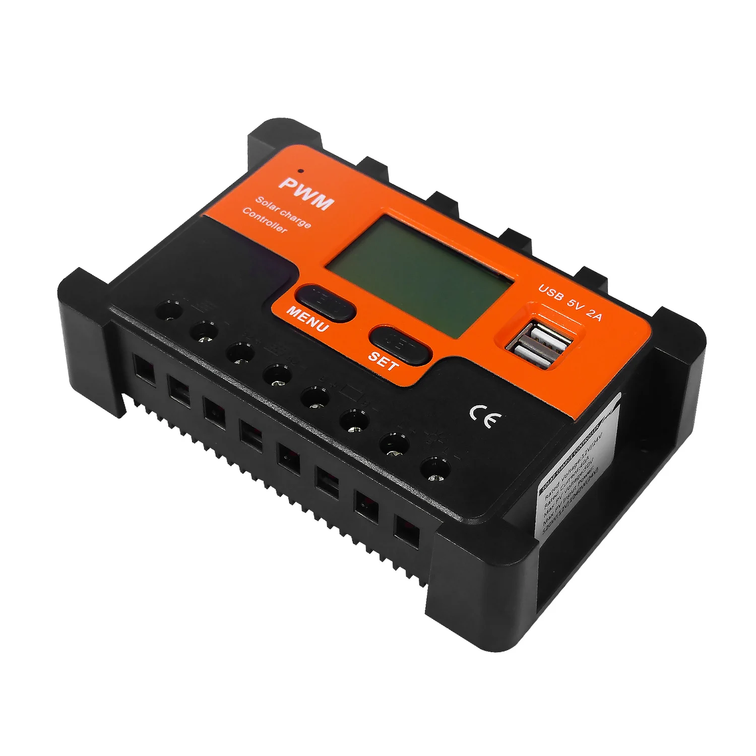 GCSOAR FT6024 60A 12V 24V PWM Solar Charger Controller LCD Display Dual USB Output