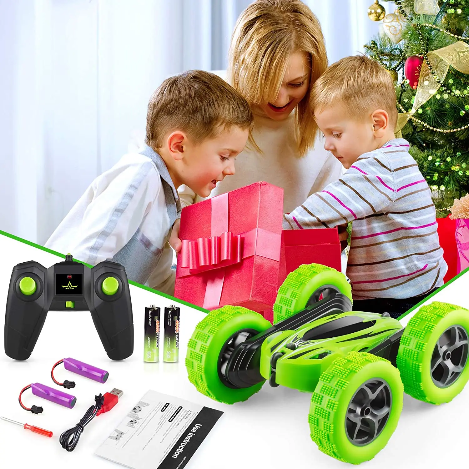 Camoro зеленые Игрушки радиоуправляемые автомобили Rc Rock Crawler игрушки RC хобби 2 АА батареи 360 трюки двойной Дрифт машина 53*34*53
