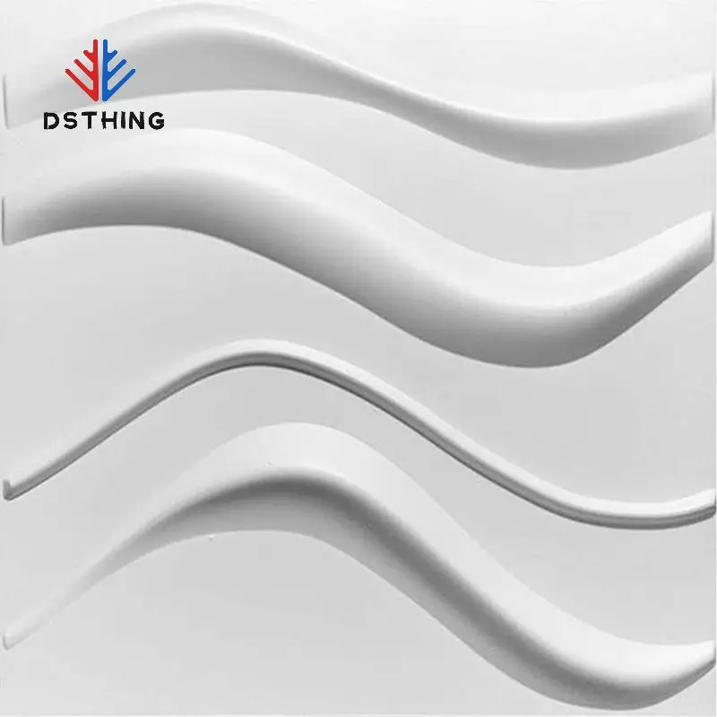 DSTHING D056 Extremely Outstanding Quality Green Material Decorative 3d Pvc Wall Panel For Household