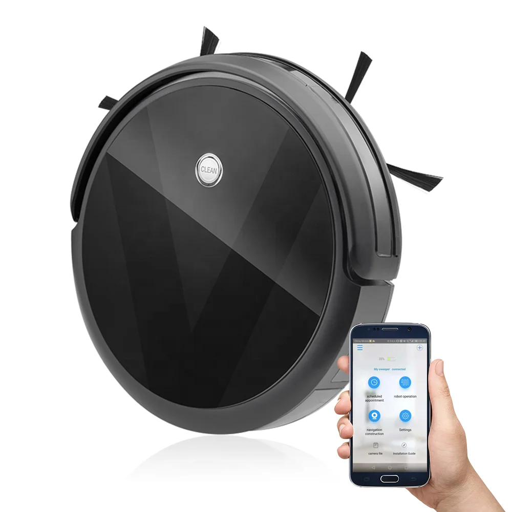 
2600Pa Robot Vacuum Cleaner Super-Thin Smart Self-Charging Robot Vacuum Floor Mopping Machine APP Control Wet & Dry 