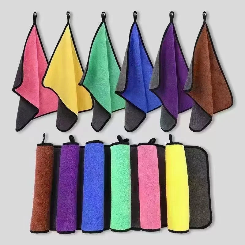 Absorbent Soft Fiber Quick-drying Car Towels Cleaning Drying Towel for Car Accessories Glass Free Samples Microfiber Sustainable
