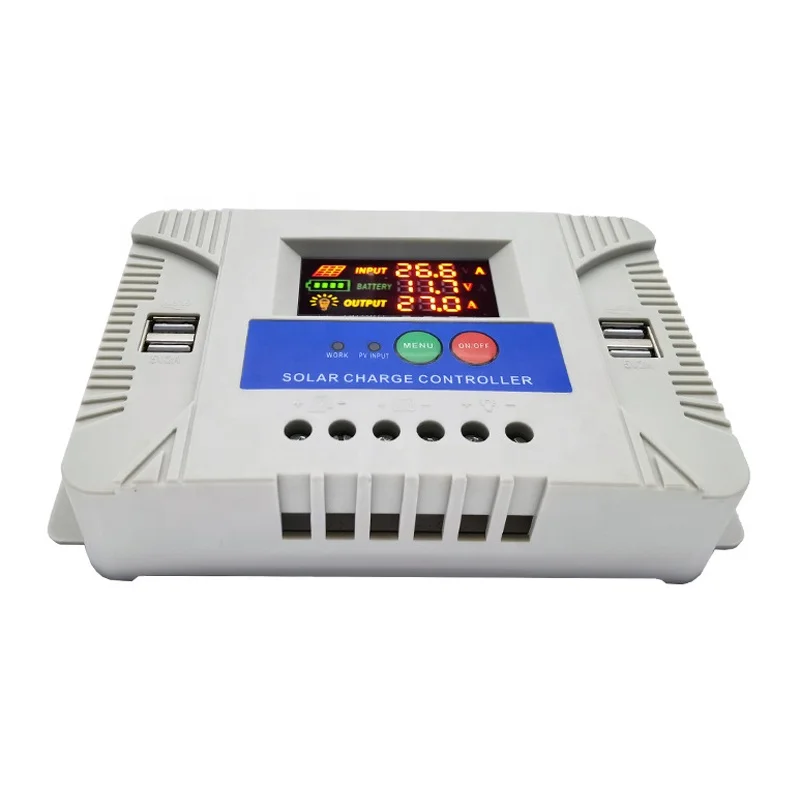 Factory Automatic Solar Charge Controller PWM 10A-60A Charger Regulator 12V 24V 36V 48V Lighting Control Application System