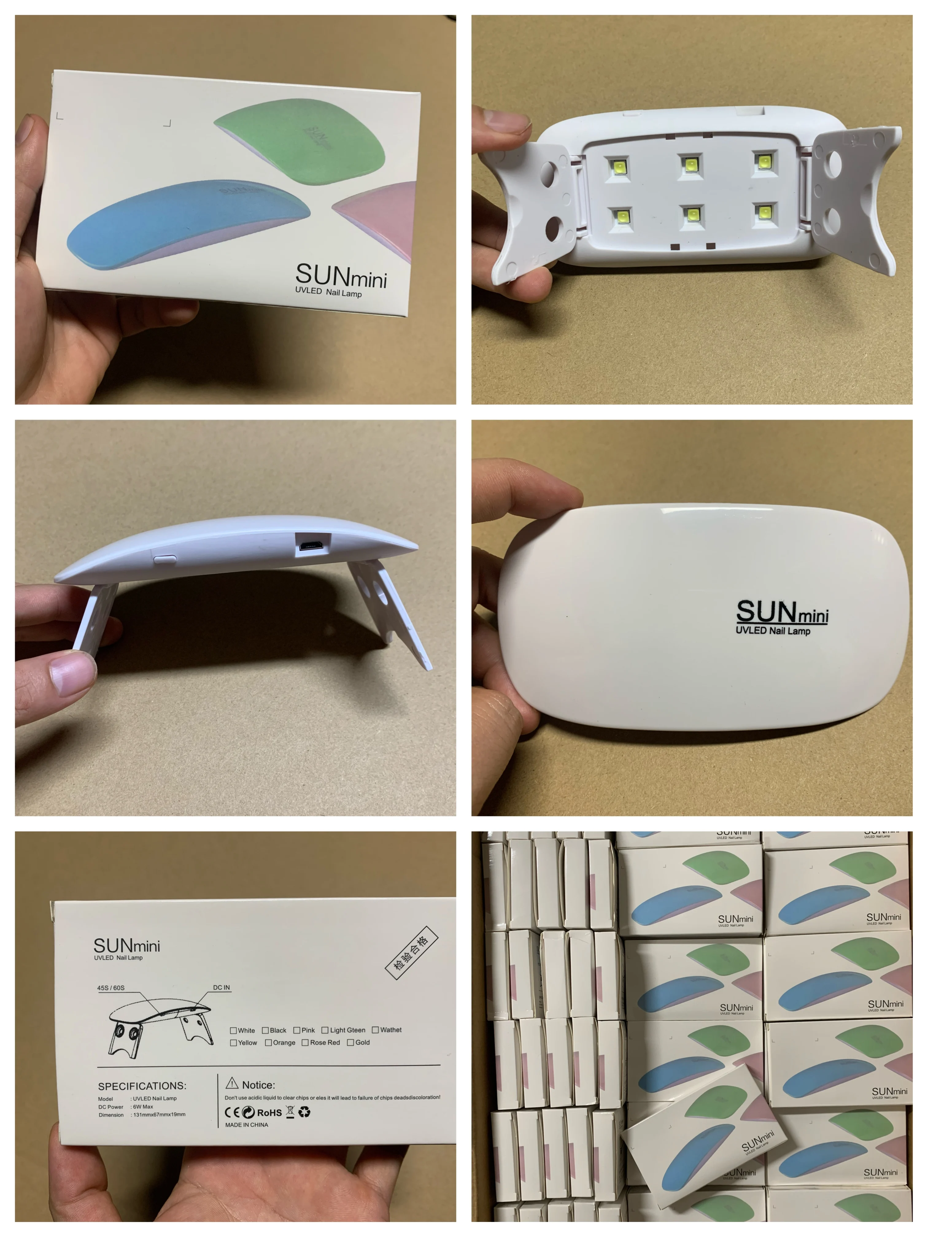 OEM Nial сушилка 6 Вт SUNmini Sun Мини УФ светодиодная лампа для ногтей портативная мышь Форма рук мини