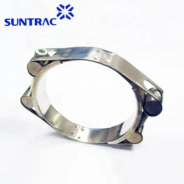 High pressure high torque double bolts double bands super hose clamp