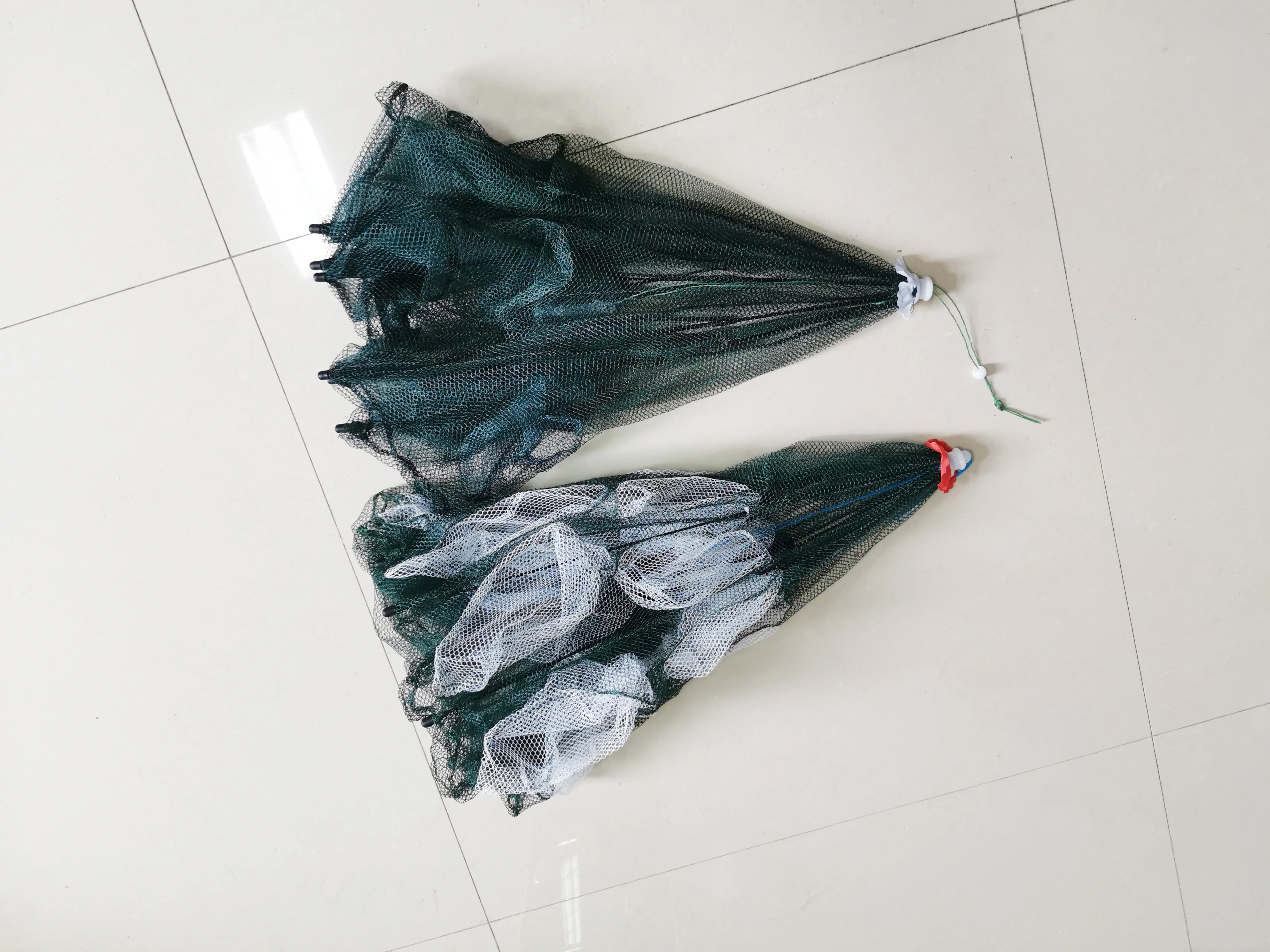 Folded Portable Hexagon 6 Hole Automatic Fishing Shrimp Trap