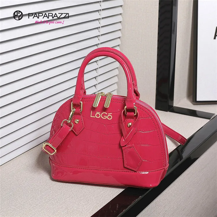 #ZB600 Waterproof Luxury Mini Shell Shape Kids Cute Crossbody Bag Handbag Small Alligator PU Custom Women Mini Leather Tote Bag