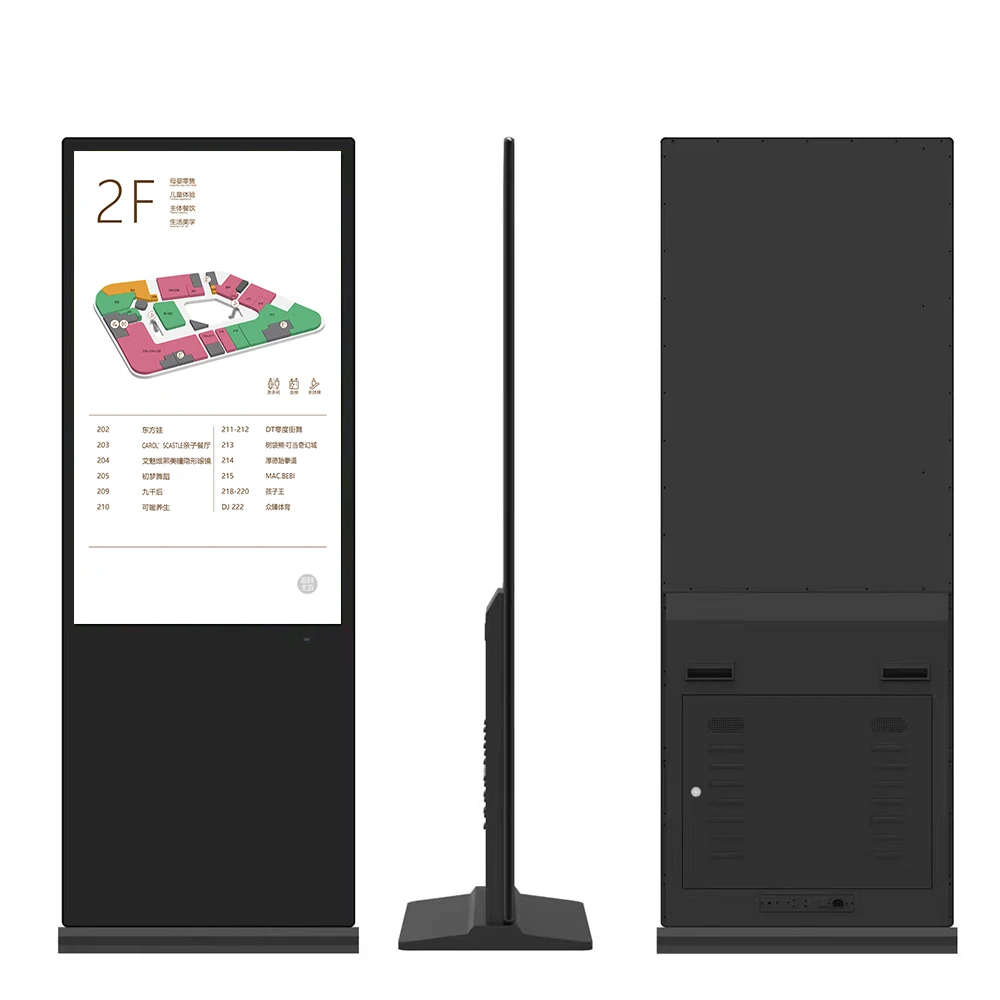 50 дюймов ультра-тонкий напольный рекламный Крытый ЖК-дисплей digital signage Дисплей Android сенсорный экран