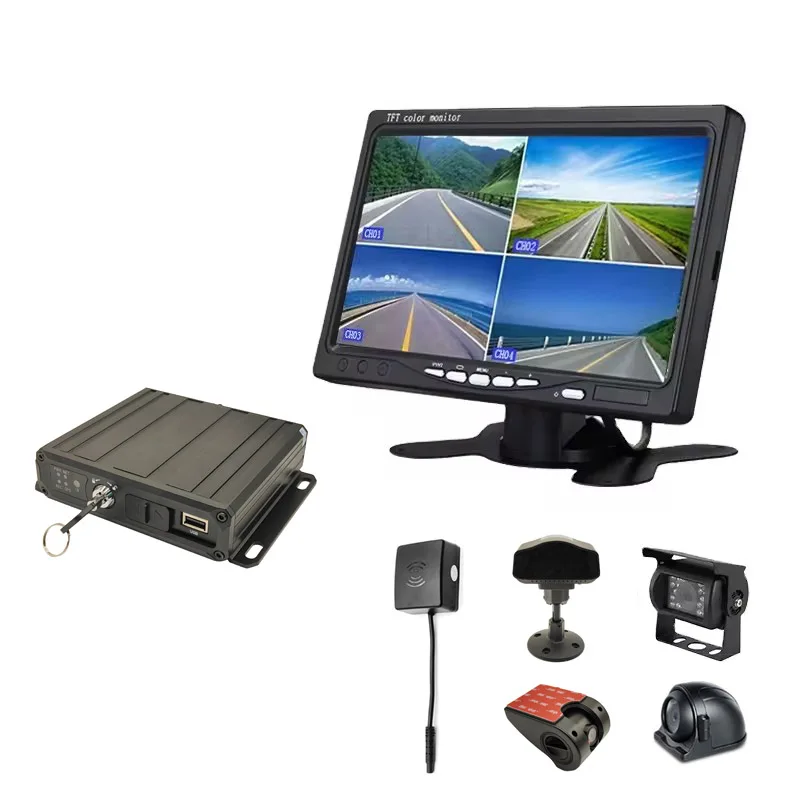 4G AI 4-CH AHD MDVR System anti collision warning system Millimeter-Wave Radar