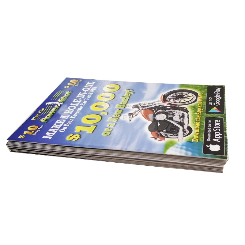 Custom Scratch off Tickets Lottery Scratch-Off Paper Card Printing