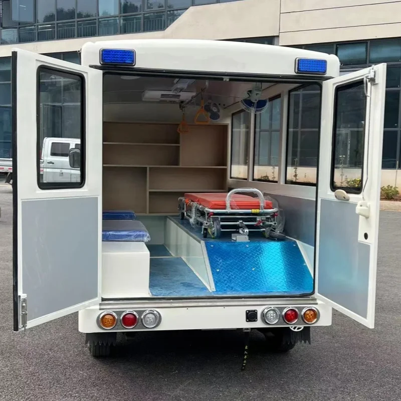 Mini Emergency Ambulance 72V Electric Ambulance Car for Transpoting Patient Off Road Street Legal