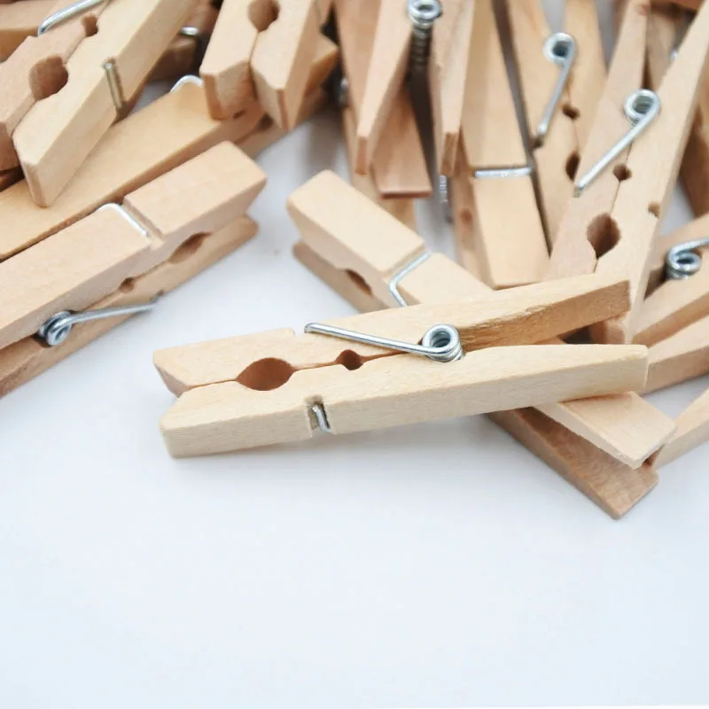 Natural Wooden Peg Clothespin Several Size Wooden Clips for Sticky notes and Decorative Photos Clips