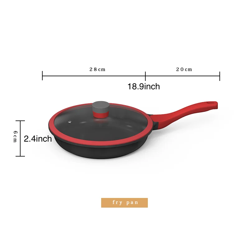 OEM Saucepan Wok Milk Frying Pan Soup Pot Non-Stick Cooking Cookware Set With Lid