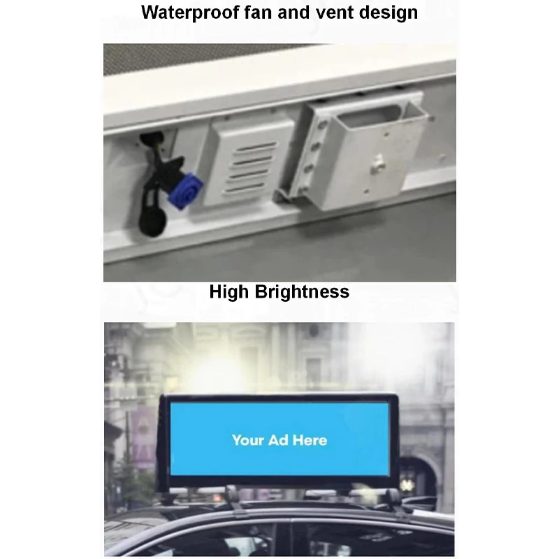 Premium Materials Easy Installation Led Screen Factory Customization Full Color Car Top Taxi Led Display Screen