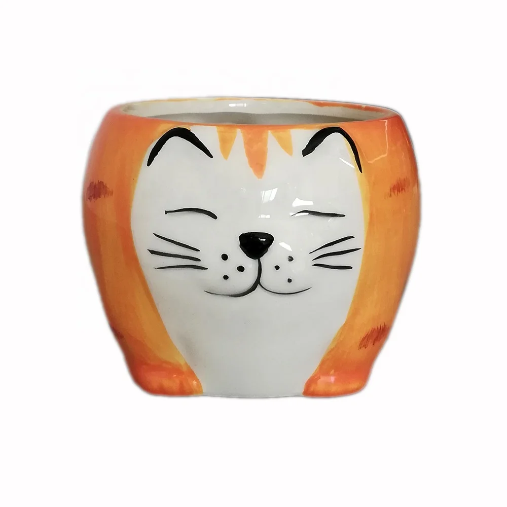 Personalized customer design low capacity 150ml 3d animal cat design ceramic water mug cup for export
